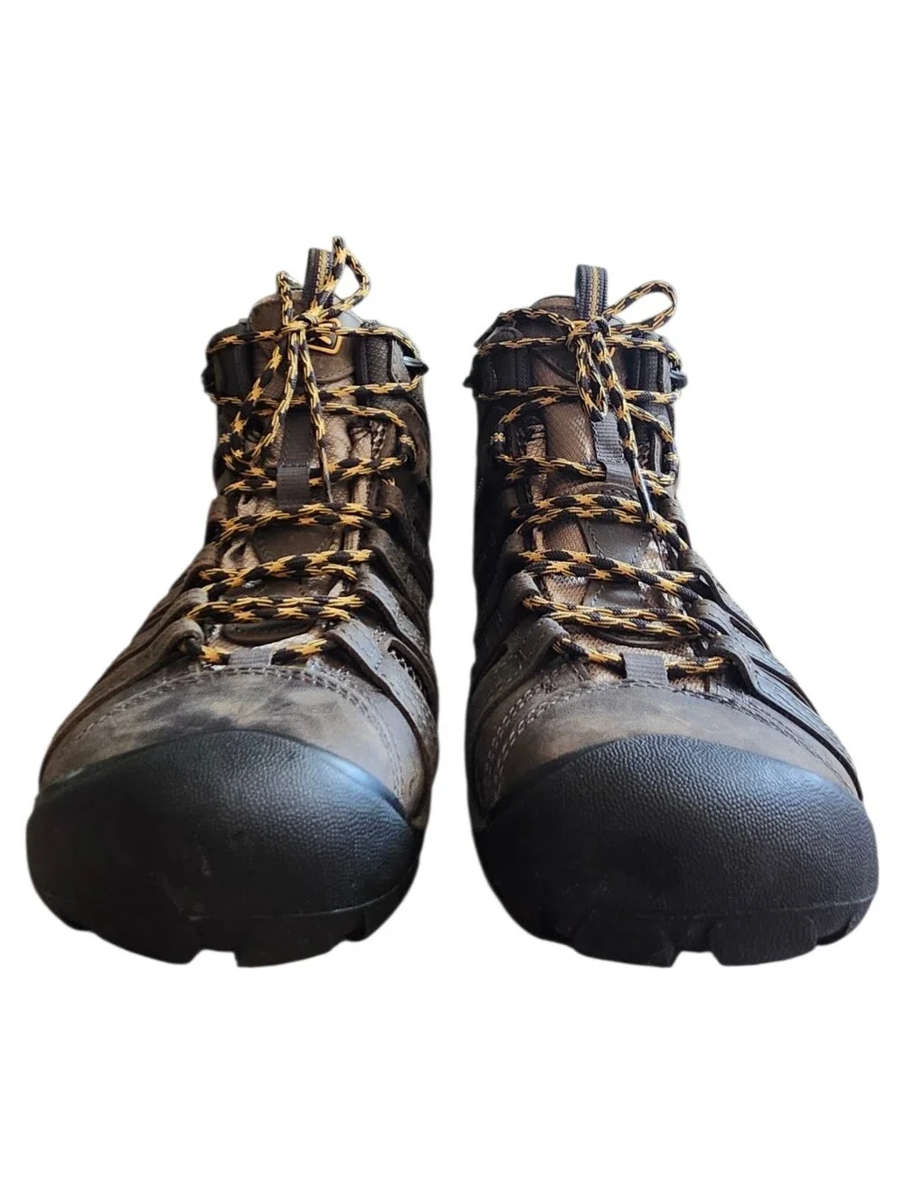 KEEN Voyageur Mens Leather Mesh Mid Hiking Boots Size 11.5 M Brown Black